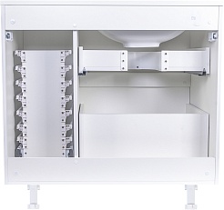 Style Line Тумба с раковиной Барселона 90 L белая с б/к Люкс Plus – фотография-5